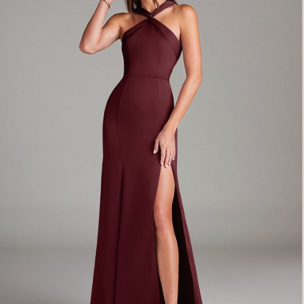 Azazie Rue Dress in Cabernet